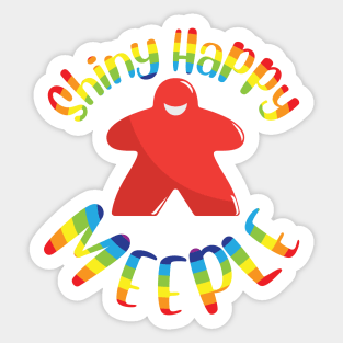 Shiny Happy Meeple Sticker